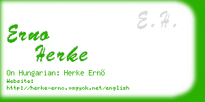 erno herke business card