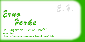 erno herke business card